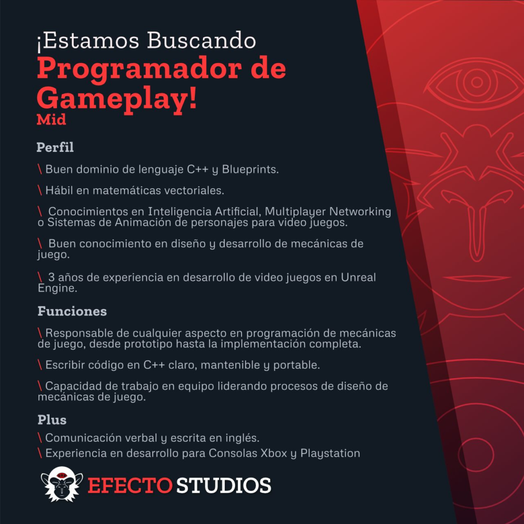 Gameplay Programmer job opening image